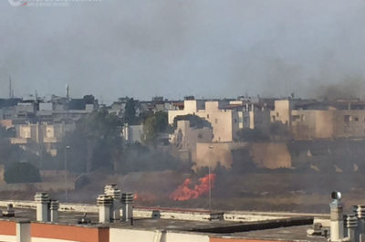 Fiamme alla periferia di Lecce, bruciano una pineta e una distesa di sterpaglie - Corriere Salentino