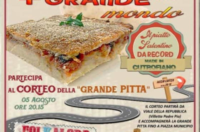 A Cutrofiano si festeggia la Pitta di patate più grande del mondo - Corriere Salentino