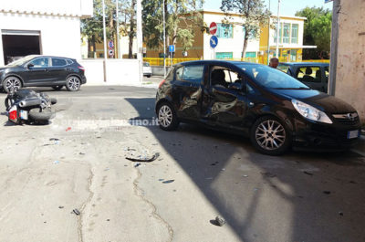 Violento schianto tra moto ed auto, due 27enni in ospedale: uno è in Rianimazione - Corriere Salentino