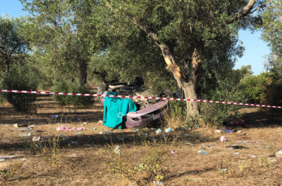 Weekend di sangue sulle strade, 25enne esce fuori strada e si ribalta: muore sul colpo - Corriere Salentino