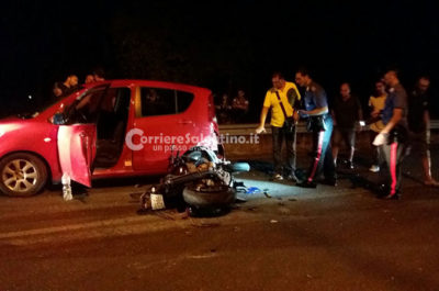 Schianto fatale tra moto ed auto sulla Alezio-Parabita, muore una coppia di conviventi - Corriere Salentino