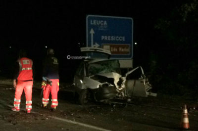 Schianto frontale sulla 274 dopo il sorpasso, tre giovani in ospedale: in Rianimazione una 19enne - Corriere Salentino