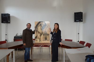 Barocco Wine Music 2017: Arianna Greco dona il suo dipinto al Comune di Soleto - Corriere Salentino