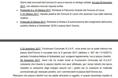 Negata Piazza Sant'Oronzo per una manifestazione di beneficenza per bambini bisognosi, la solidarietà di Grande Lecce - Corriere Salentino