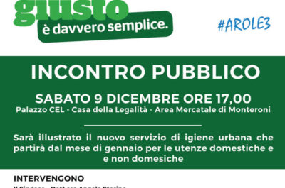 "Il gesto giusto è davvero semplice", a Monteroni sarà illustrato il nuovo servizio di igiene urbana - Corriere Salentino