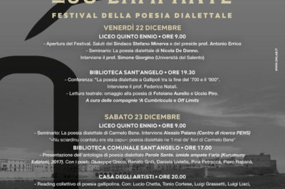 "Oju lampante", ufficiale il programma del Gallipoli In Poesia Festival - Corriere Salentino