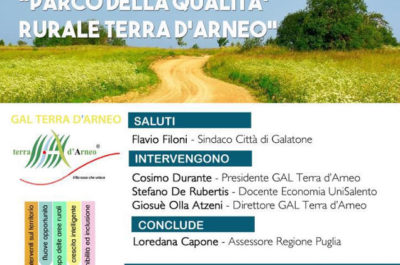 “Nuove strategie di sviluppo locale”, terzo appuntamento del GAL Terra d’Arneo a Galatone - Corriere Salentino