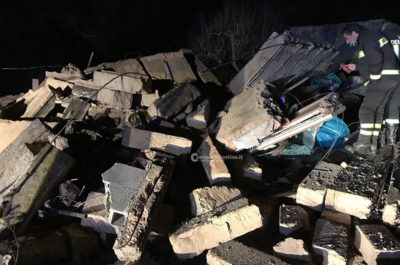 Crolla abitazione in campagna, danni ma nessuno ferito: era adibita a deposito - Corriere Salentino