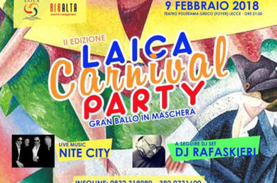 "Laica Carnival Party", venerdì 9 febbraio il gran ballo di carnevale - Corriere Salentino