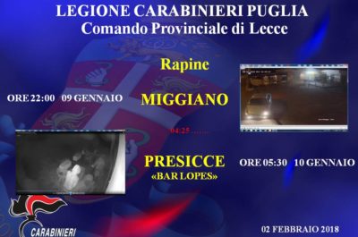 Rapine nel basso Salento, arrestati "Bonnie e Clyde" salentini - Corriere Salentino