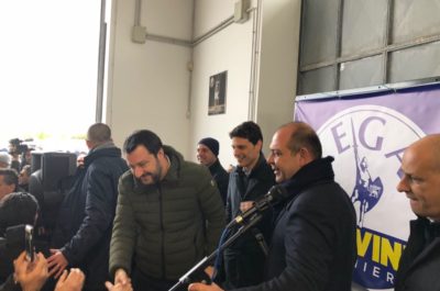 Salvini a Martano: “Difesa dei nostri prodotti”. Poi replica a Fitto: “Decideranno gli elettori il premier del centrodestra” - Corriere Salentino