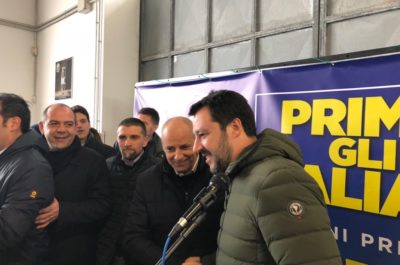 Salvini a Martano: “Difesa dei nostri prodotti”. Poi replica a Fitto: “Decideranno gli elettori il premier del centrodestra” - Corriere Salentino
