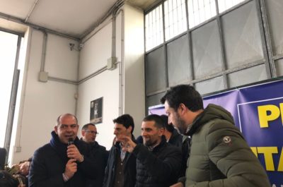 Salvini a Martano: “Difesa dei nostri prodotti”. Poi replica a Fitto: “Decideranno gli elettori il premier del centrodestra” - Corriere Salentino