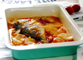 Food blogger in vetrina: orata con patate, porro e pomodorini di Sissi Amato