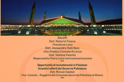“Pakistan: ad Oriente una nuova frontiera economica”: workshop internazionale da Laica - Corriere Salentino
