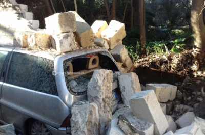 Pioggia e vento si abbattono sul Salento: alberi caduti, divelti cartelloni pubblicitari - Corriere Salentino