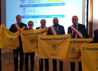 L’Unione dei Comuni Terre di Mezzo insignita con la Bandiera Gialla Fiab 2018