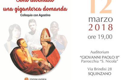 “Sono diventato una gigantesca domanda. Colloquio con Agostino”, a Squinzano la presentazione del libro di Luigi Manca - Corriere Salentino