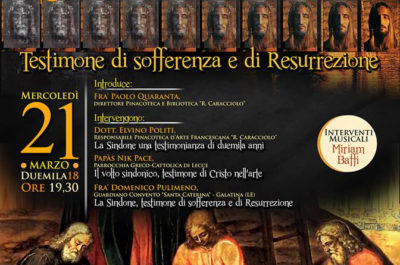 "La Sindone, testimone di sofferenza e di resurrezione", incontro pubblico presso la Pinacoteca Francescana di Lecce - Corriere Salentino