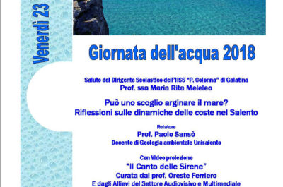 La ‘Giornata dell'acqua 2018’ al Centro Ecumenico Oikos "P.A. Lundin" di Galatina - Corriere Salentino
