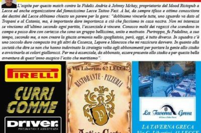 Match Day di Lecce - Fidelis Andria - Corriere Salentino