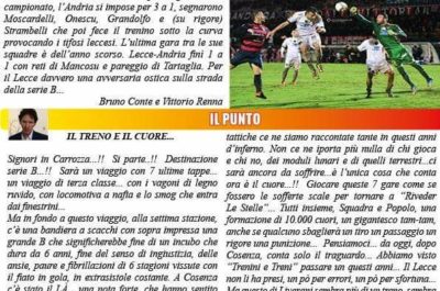 Match Day di Lecce - Fidelis Andria - Corriere Salentino