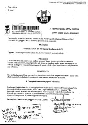 Prima Lecce si appropria di una mozione di Grande Lecce e il gruppo di Marti bacchetta i transfughi: “Scorretti e spudorati” - Corriere Salentino