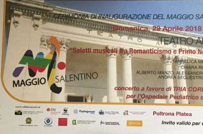 Maggio Salentino 2018: il 29 aprile cerimonia di inaugurazione al Teatro Apollo - Corriere Salentino