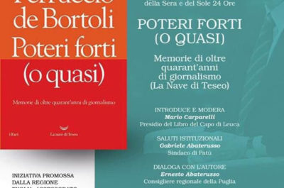 “Poteri forti (o quasi)”, Ferruccio De Bortoli presenta a Patù il suo ultimo libro - Corriere Salentino