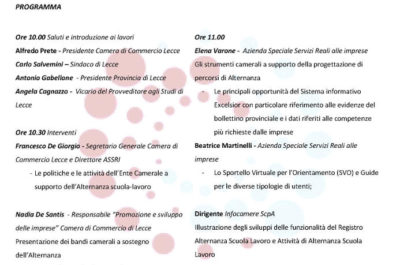 Camera di Commercio: al via la seconda edizione dell'Alternanza Day - Corriere Salentino