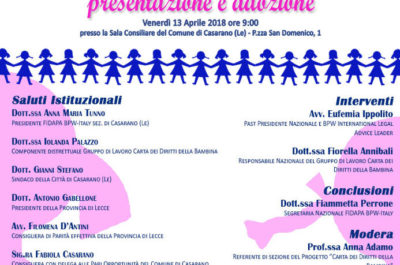 "La Nuova Carta dei Diritti della Bambina: presentazione e adozione”, a Casarano un convegno della Fidapa - Corriere Salentino