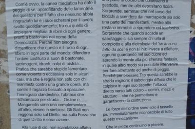 "Piovono Pietre", in città spuntano volantini contro la Tap e le forze dell'ordine: indaga la Digos - Corriere Salentino