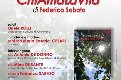 "ChiAmaLaVita", a Cutrofiano la presentazione del libro-inchiesta di Federica Sabato - Corriere Salentino