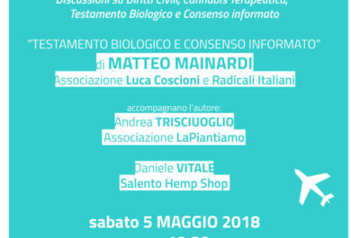 Testamento biologico e cannabis terapeutica all'Ostello Novello di Novoli - Corriere Salentino