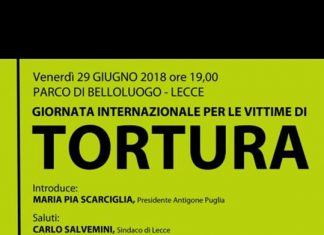 Giornata internazionale per le vittime di tortura: il 29 giugno appuntamento a Belloluogo