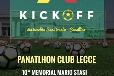 Tutto pronto per il 10° Memorial Mario Stasi, sabato 9 giugno al centro sportivo Kick Off - Corriere Salentino