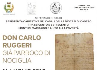 Seminario di studio di Don Carlo Ruggeri oggi a Nociglia