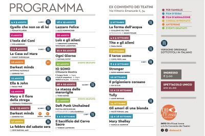 "Teatini Cinema", il nuovo programma per agosto e settembre - Corriere Salentino