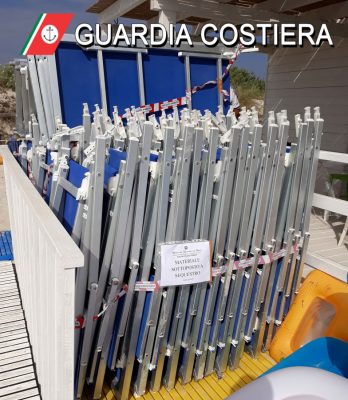 Operazione "Mare sicuro": sdraio e ombrelloni sequestrati in due lidi della costa ionica - Corriere Salentino