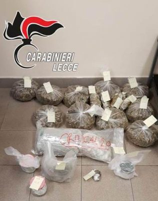 Quattro chili di “erba”, hashish e Mdma in casa: in manette due fratelli - Corriere Salentino