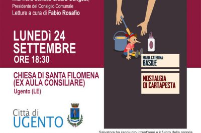 "Nostalgia di cartapesta", ad Ugento la presentazione del libro di Maria Caterina Basile - Corriere Salentino