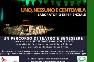 "Uno, nessuno, centomila", Lilt Lecce presenta la III edizione del laboratorio esperenziale - Corriere Salentino