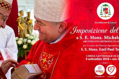 Imposizione del pallio all’arcivescovo Michele Seccia: “Aiutatemi con le vostre preghiere e i vostri consigli” - Corriere Salentino