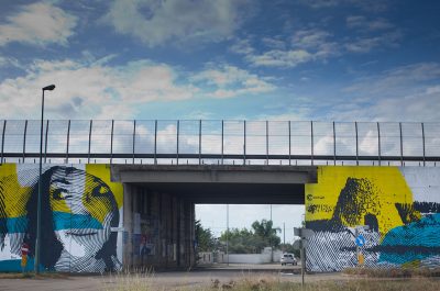 Il cavalcavia diventa una nuova opera di street art - Corriere Salentino