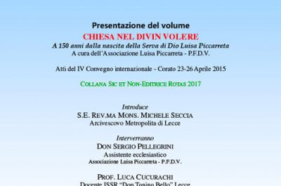 “Chiesa nel Divin Volere”: la serva di Dio Luisa Piccarreta - Corriere Salentino