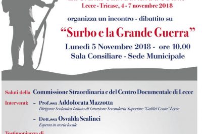 "Surbo e la Grande Guerra", incontro – dibattito con esposizione di alcuni cimeli della Prima Guerra Mondiale - Corriere Salentino