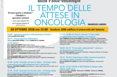 Unisalento, il 31 ottobre un convegno in occasione della terza giornata nazionale di Psico-Oncologia - Corriere Salentino