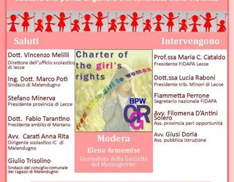 "Nuova carta dei diritti della bambina": a Melendugno la presentazione del documento che tutela le donne fin dalla nascita - Corriere Salentino