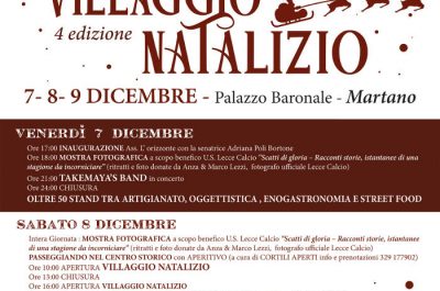 Torna il Villaggio Natalizio di Martano: la quarta edizione nel segno benefico del Lecce Calcio - Corriere Salentino