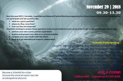 Anche a Unisalento l'International Cosmic Day 2018 - Corriere Salentino